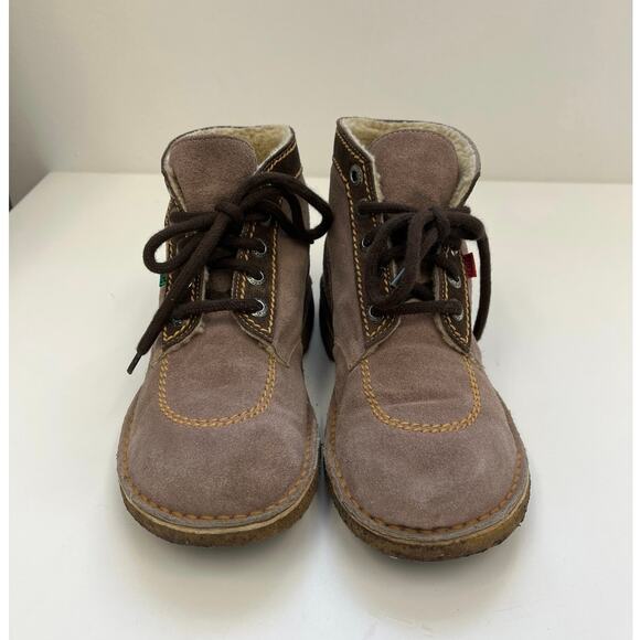 Kickers Suede Kicklegend Unisex Classic Fleece Lined Ankle Boots - Size 38/US7 - Picture 2 of 9